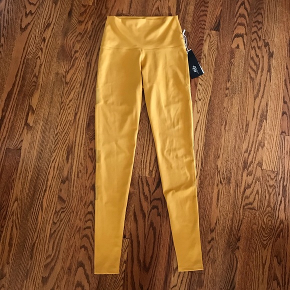 🆕Mika Back Mesh High-Waisted Legging Yellow - Picture 4 of 6